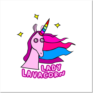 Lady Lavacorn - Unicorn Tshirt Mug Tote Phone Case and more using this print! Posters and Art